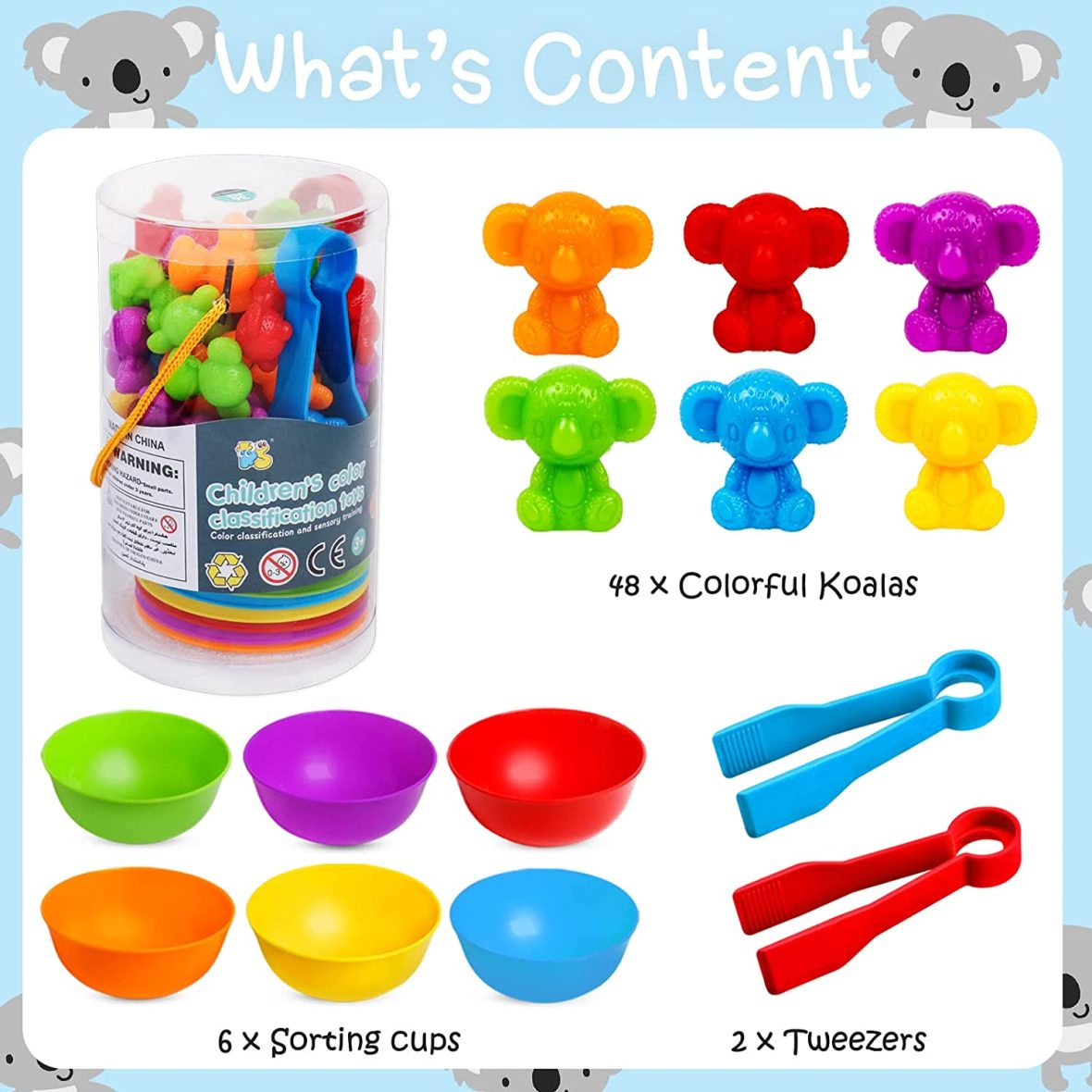 Colorful Counting Bears with Matching Cups