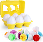 Shape and Colour Matching Eggs – Set of 6