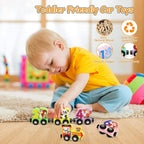 Wooden Magnetic Animal Number Train