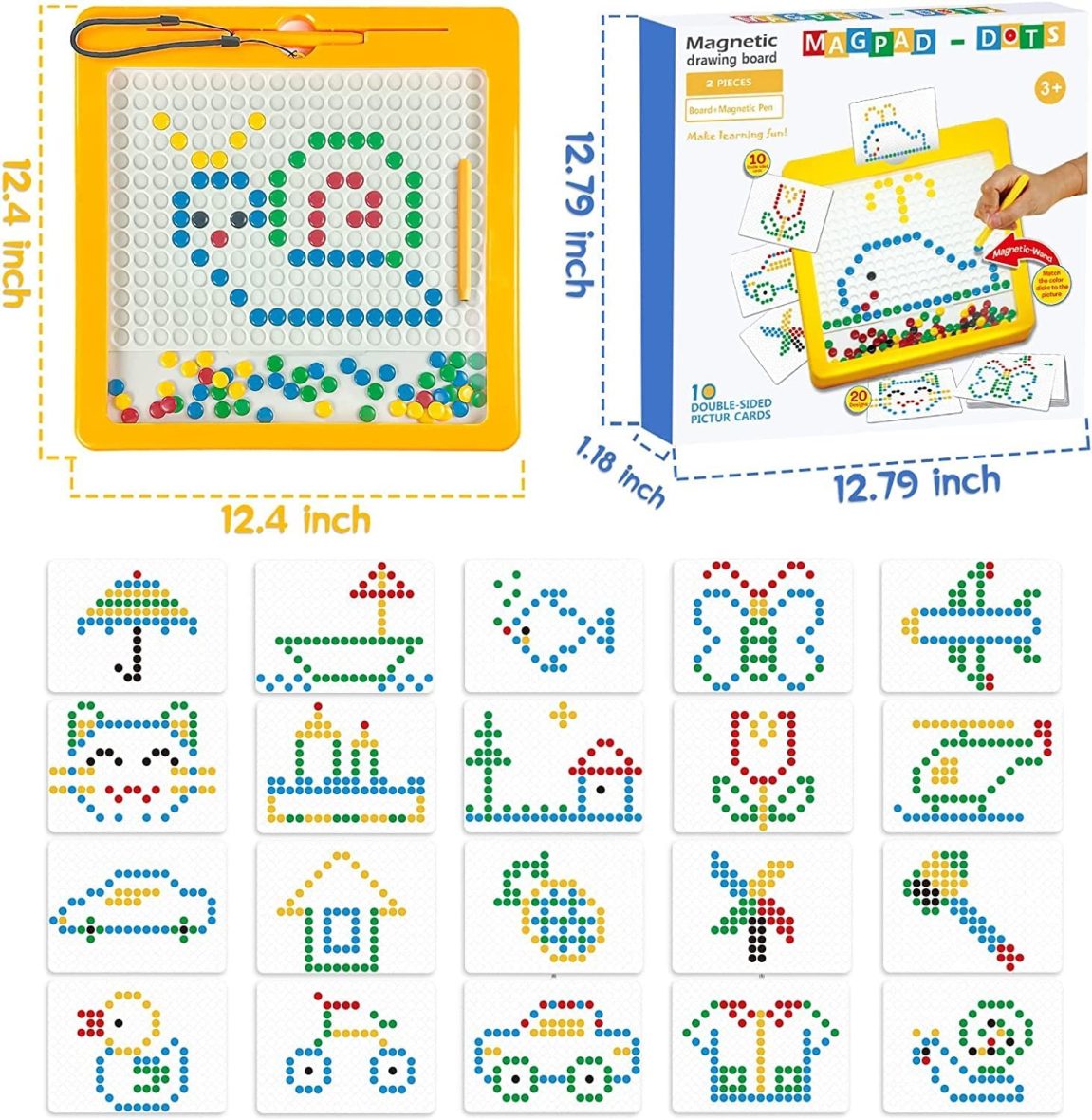 Magnetic Beads Doodle Drawing Board – Random Colour